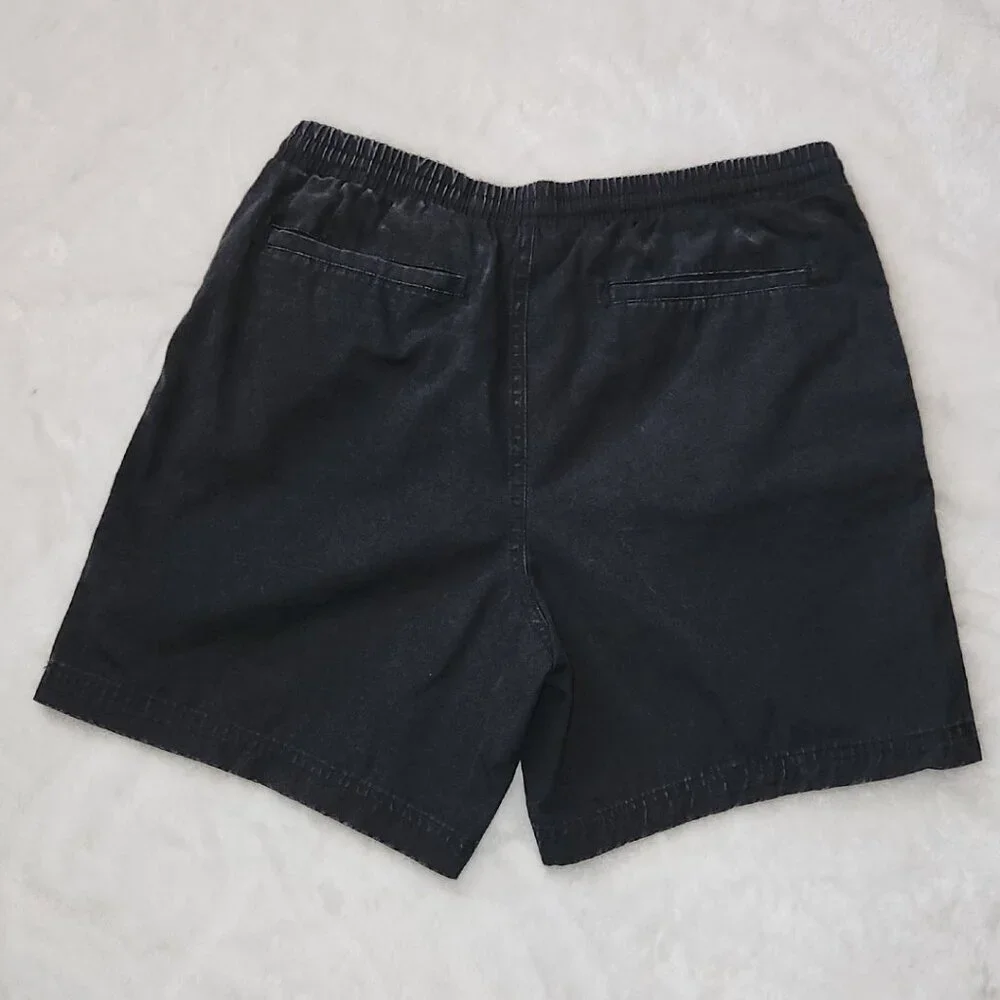 🩳 Men’s Distressed Black Shorts – Size Small 28–30, 100% Cotton, NWT